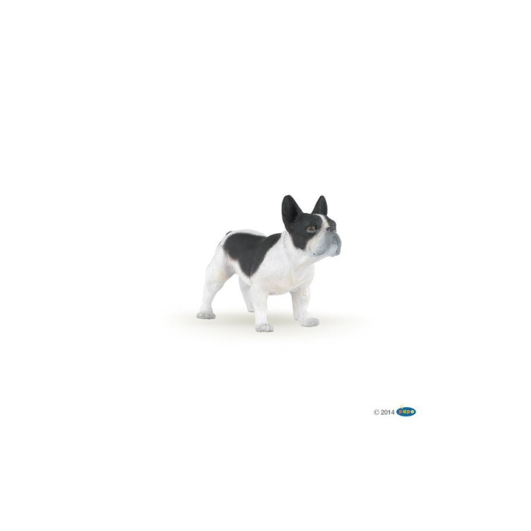 Statuetta Bulldog francese bianco e nero Papo