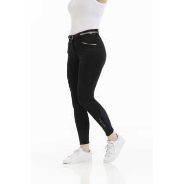 Pantaloni Equithème Claudine con fondello in silicone Nero Pantaloni Equithème Claudine con fondello in silicone Nero