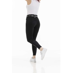 Pantaloni Equithème Claudine con fondello in silicone Nero Pantaloni Equithème Claudine con fondello in silicone Nero