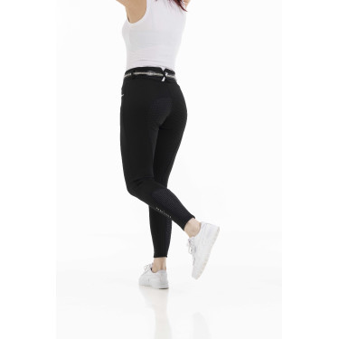 Pantaloni Equithème Claudine con fondello in silicone Nero Pantaloni Equithème Claudine con fondello in silicone Nero