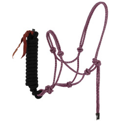 Capestro etologico + longhina Norton Duo Rosa / nero