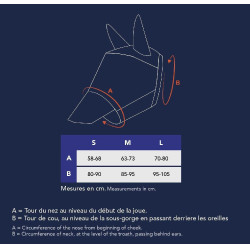 Maschera anti-mosche anti-UV Pro Series Extra Nero