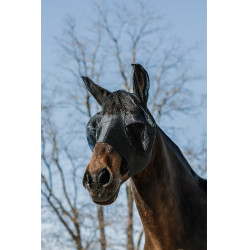 Maschera anti-mosche anti-UV Equithème Lycra Nero Maschera anti-mosche anti-UV Equithème Lycra Nero