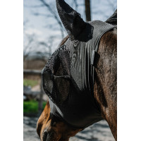 Maschera anti-mosche anti-UV Equithème Lycra Nero Maschera anti-mosche anti-UV Equithème Lycra Nero