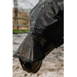 Maschera anti-mosche anti-UV Equithème Zipper Nero