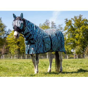 Coperta antimosche Zebra Aqua HKM Aqua / nero