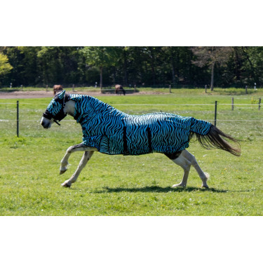 Coperta antimosche Zebra Aqua HKM Aqua / nero