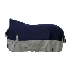 Coperta highneck HKM Winnipeg 1200D 200g Blu scuro / grigio chiaro