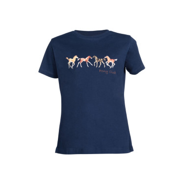 Kinder T-shirt Pony Club HKM Blu scuro