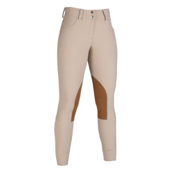 Pantaloni Hunter con rinforzi in Alos HKM Naturale scuro Beige