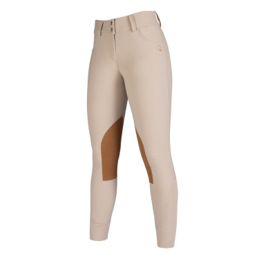 Pantaloni Hunter con rinforzi in Alos HKM Naturale scuro Beige