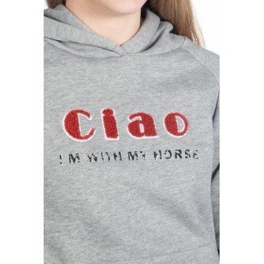 Felpa con cappuccio Ruby HKM Grigio chiaro / mélange