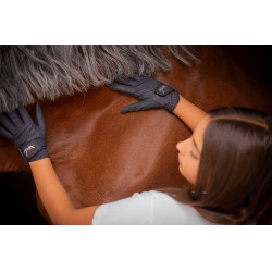 Guanti Eden by Pénélope Prisma Strass Marina Blu marino