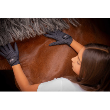 Guanti Eden by Pénélope Prisma Strass Marina Blu marino