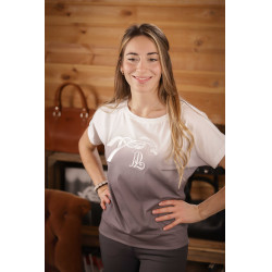 T-shirt Poppy Strass Pénélope Grigio tie-dye