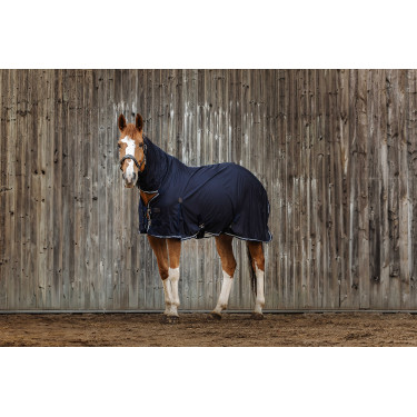 Camicia Equithème Micro mesh combo Blu navy Camicia Equithème Micro mesh combo Blu navy