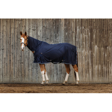 Camicia Equithème Micro mesh combo Blu navy Camicia Equithème Micro mesh combo Blu navy