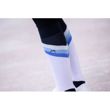 Calze da equitazione Pénélope Fun Blu / bianco Calze da equitazione Pénélope Fun Blu / bianco