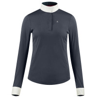 Polo a maniche lunghe Blaire Horze donna Blu navy