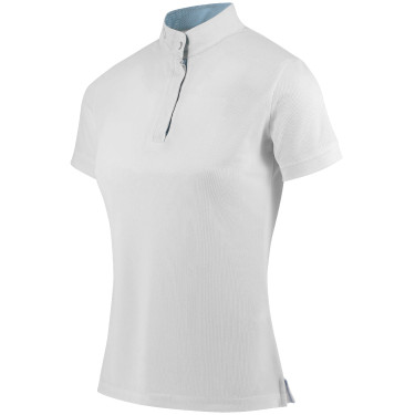 Polo in mesh Equithème Betty Bianco Polo in mesh Equithème Betty Bianco