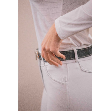 Polo da concorso Pénélope Séville Mesh maniche lunghe Bianco Polo da concorso Pénélope Séville Mesh maniche lunghe Bianco