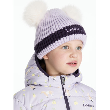 Cappello LeMieux Mini Doppio Pompon Lilla Viola Cappello LeMieux Mini Doppio Pompon Lilla Viola