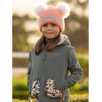 Cappello LeMieux Mini Doppio Pompon Pesca Rosa