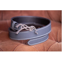 Cintura Pénélope signature in cuoio traforato Blu Cintura Pénélope signature in cuoio traforato Blu