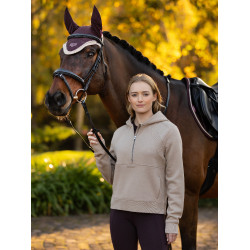 Felpa con cappuccio LeMieux mezzazip Henrietta Mandorla Marrone Felpa con cappuccio LeMieux mezzazip Henrietta Mandorla Marrone