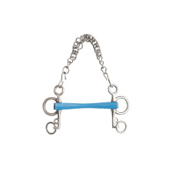 Morso pelham Metalab Flexi diritto con aste corte Blu