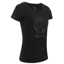 T-shirt Equithème Magali maniche corte Nero
