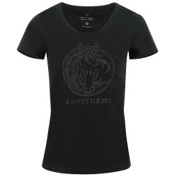 T-shirt Equithème Magali maniche corte Nero