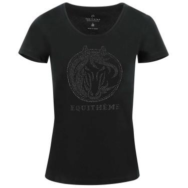 T-shirt Equithème Magali maniche corte Nero