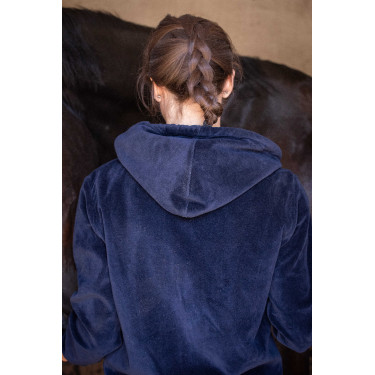 Felpa con zip Emy Velvet Pénélope Blu navy Felpa con zip Emy Velvet Pénélope Blu navy