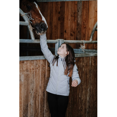 Gewatteerde jas Equithème Lara kind Grigio melange
