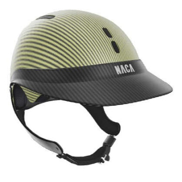 Casco da equitazione NACA Gravity XP carbonio Nero opaco carbone