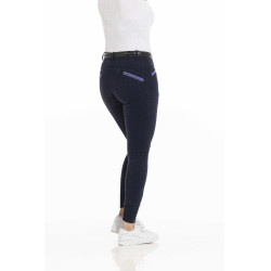 Pantaloni Equithème Kylie con fondo in silicone Blu navy