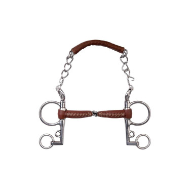 Filet Pelham Metalab Pinchless in cuoio spezzato