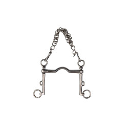 Morso da briglia Metalab con passaggio per la lingua