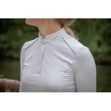 Polo Pénélope Anais maniche lunghe Bianco