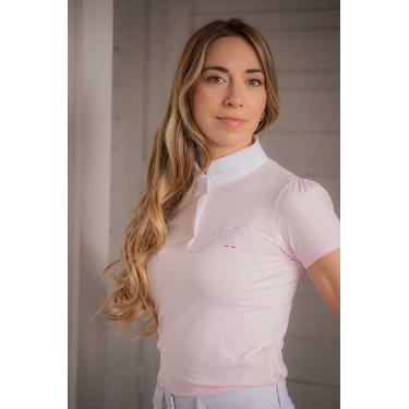 Polo da concorso Pénélope Madrid maniche corte Rosa Polo da concorso Pénélope Madrid maniche corte Rosa