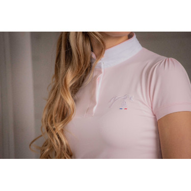 Polo da concorso Pénélope Madrid maniche corte Rosa Polo da concorso Pénélope Madrid maniche corte Rosa