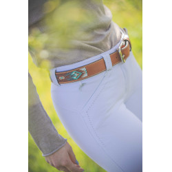 Cintura Pénélope Pearl Cognac / turchese Marrone