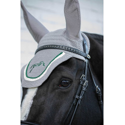 Cuffia per cavalli Pénélope Point sellier Grigio chiaro / verde Cuffia per cavalli Pénélope Point sellier Grigio chiaro / verde