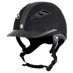 Casco Back on Track® EQ3 Lynx Microfibra/Strass Nero