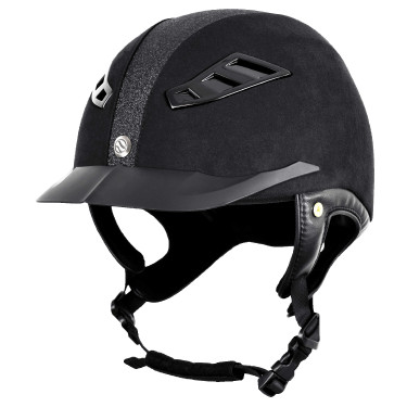 Casco Back on Track® EQ3 Lynx Microfibra/Strass Nero Casco Back on Track® EQ3 Lynx Microfibra/Strass Nero