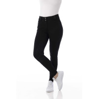 Pantaloni softshell Equitheme Kitzbuhl fondello in silicone Nero