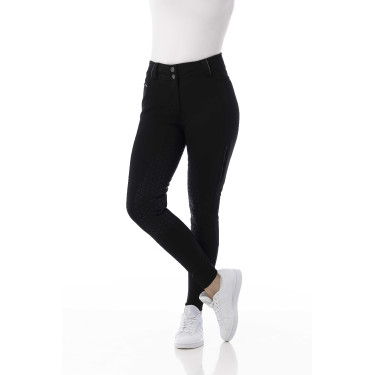 Pantaloni softshell Equitheme Kitzbuhl fondello in silicone Nero Pantaloni softshell Equitheme Kitzbuhl fondello in silicone Nero