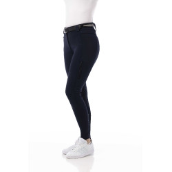 Pantaloni softshell Equitheme Kitzbuhl fondello in silicone Blu navy
