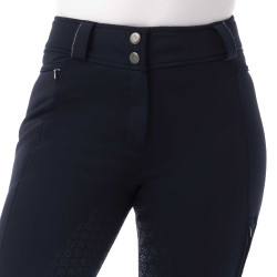 Pantaloni softshell Equitheme Kitzbuhl fondello in silicone Blu navy